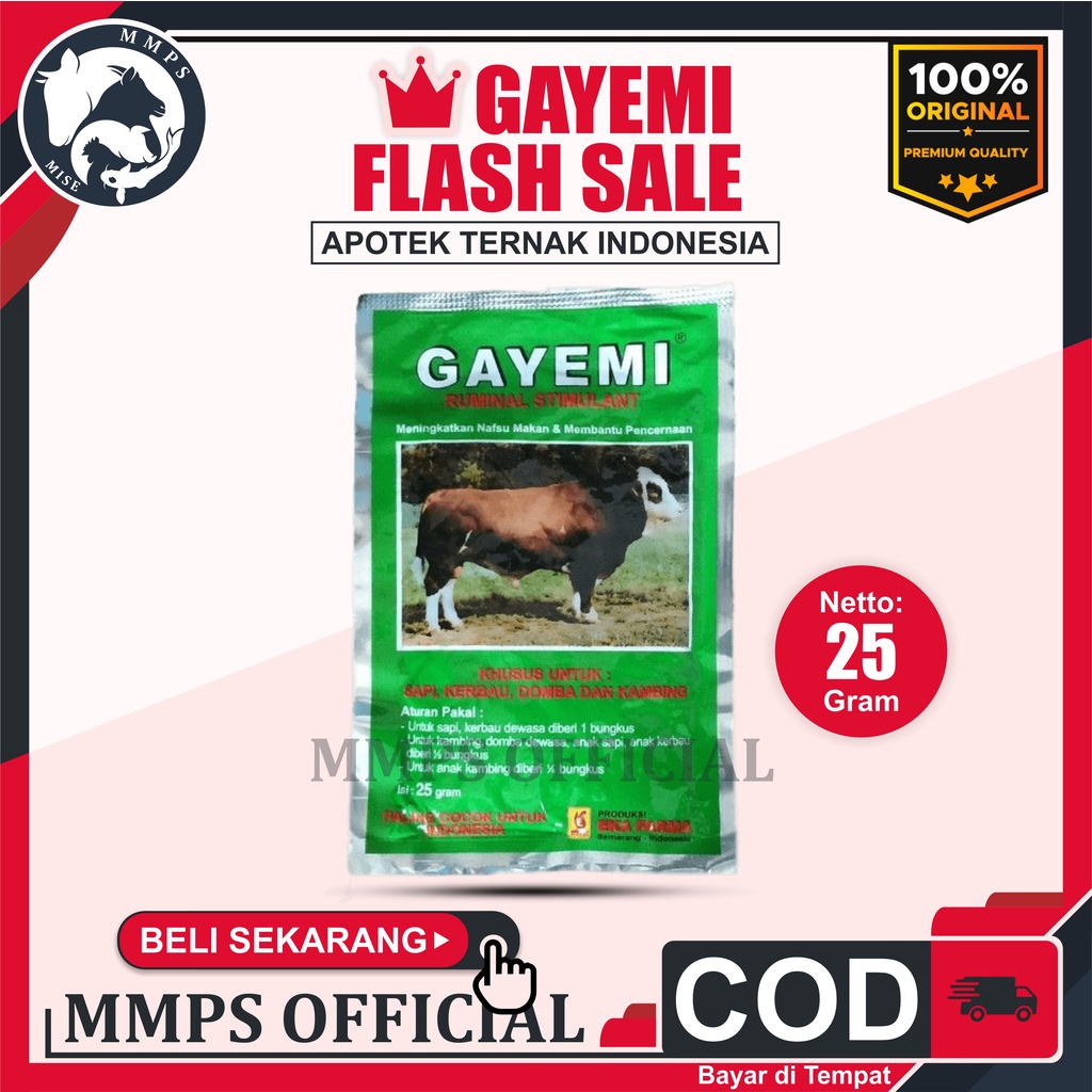 Gayemi Eka Farma obat menambah nafsu makan hewan ternak sapi kambing domba Eka Farma - EKA FARMA GAY
