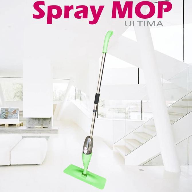 Produk Terbaik] BOLDe Spray MOP ULTIMA Stainless Alat Pel Semprot Original - Hijau