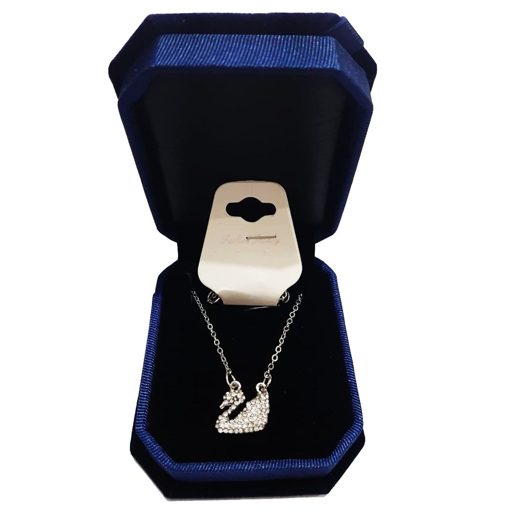 Kotak Tempat Perhiasan Kalung Liontin Jewelry Box Beludru Necklace Box Velvet Mewah Model Pita