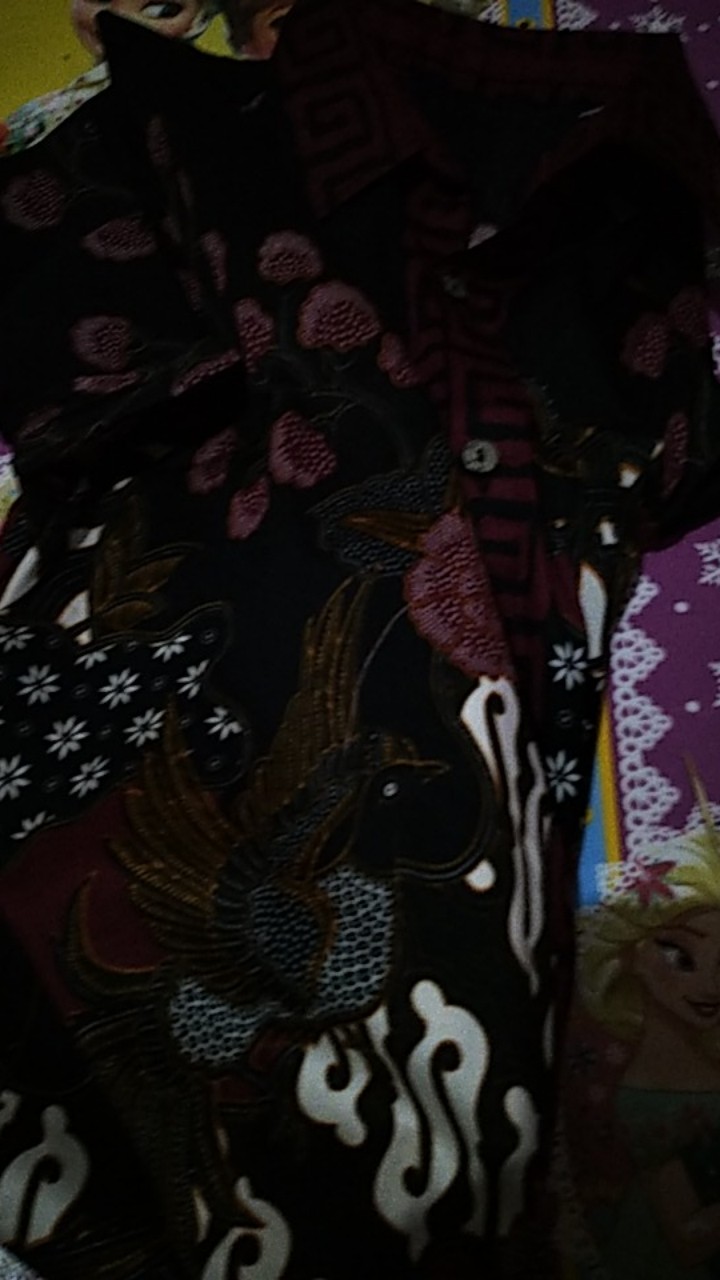 Kemeja 113 Aan# Kemeja Batik Dewasa Lengan Pendek Slim Fit Edisi Natal Bahan Katun Stretch