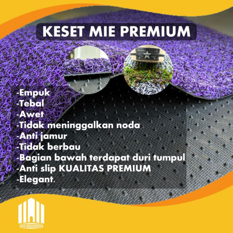 Keset Kaki Anti Slip Mie Premium Double Colours 150 x 60 cm