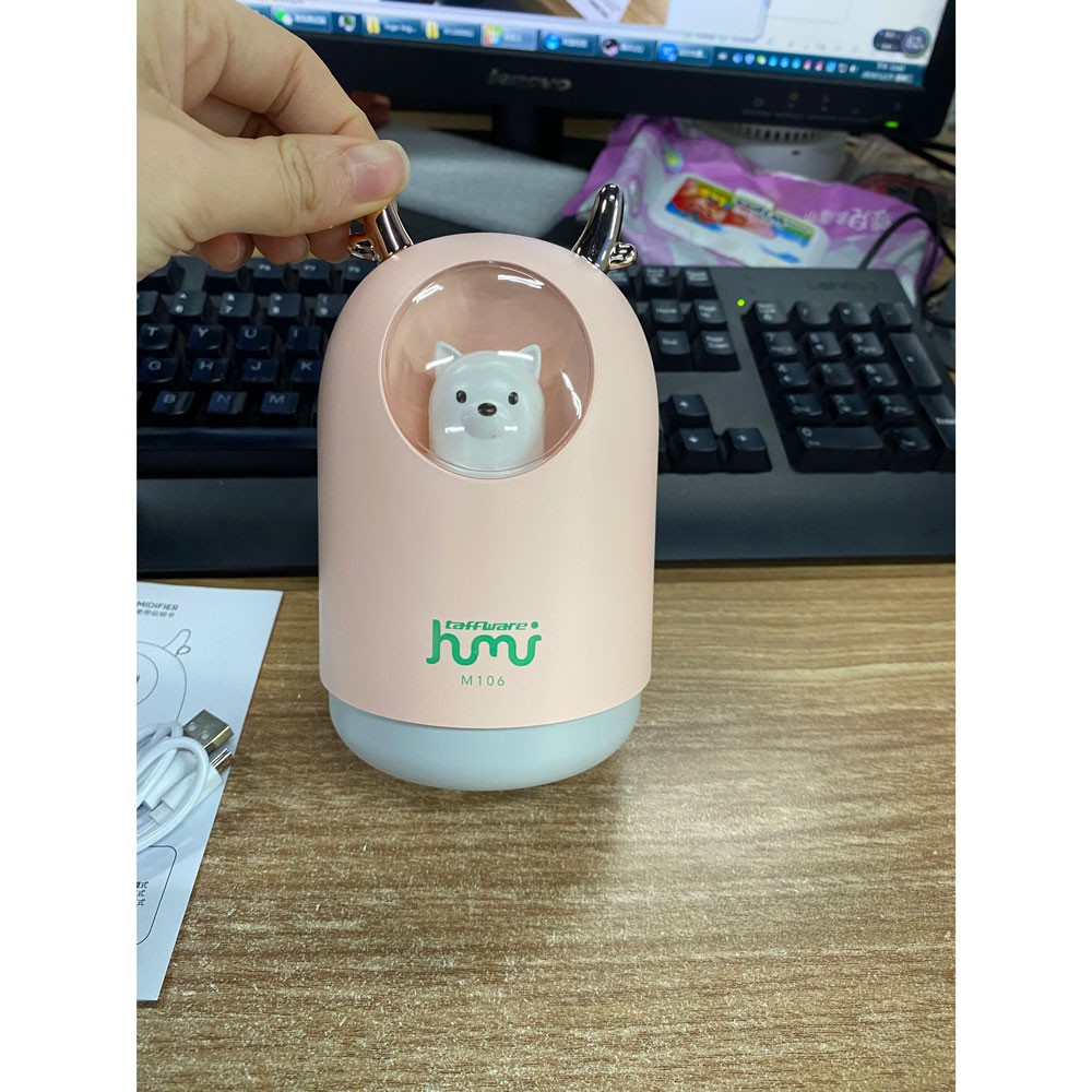 Taffware Pet Ultrasonic Humidifier RGB Aroma Essential Oil Diffuser 300ml - HUMI M106 - White