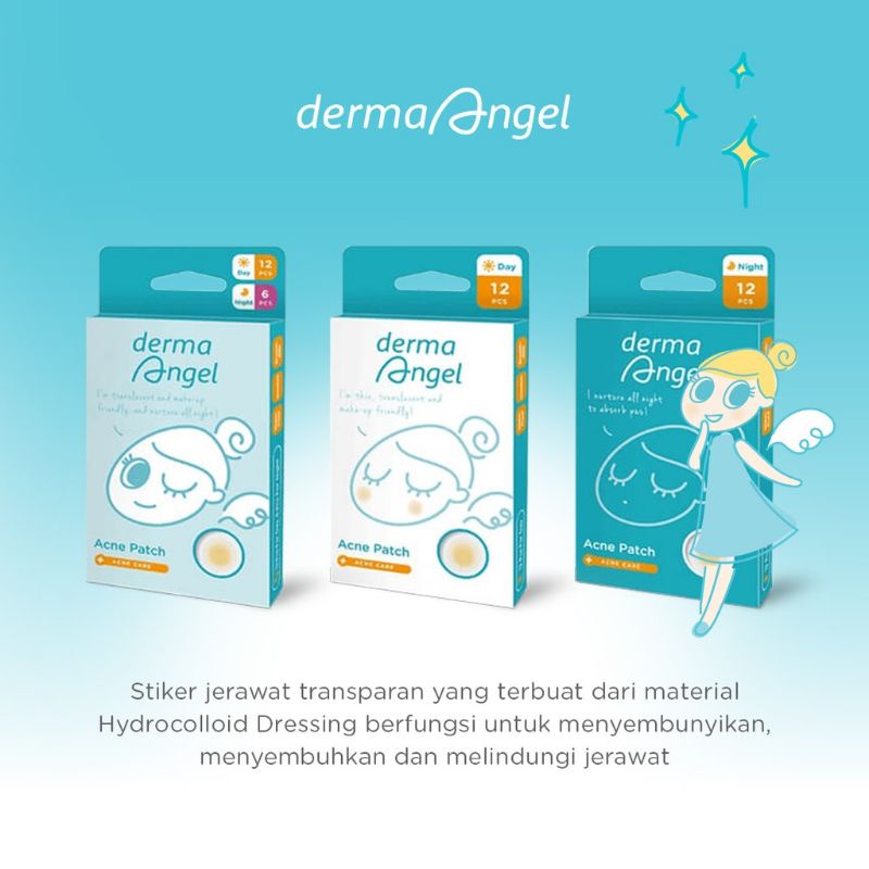DERMA ANGEL Acne Patch Day/Night 12pcs 6pcs Mix / Acne Care Intensive Gel