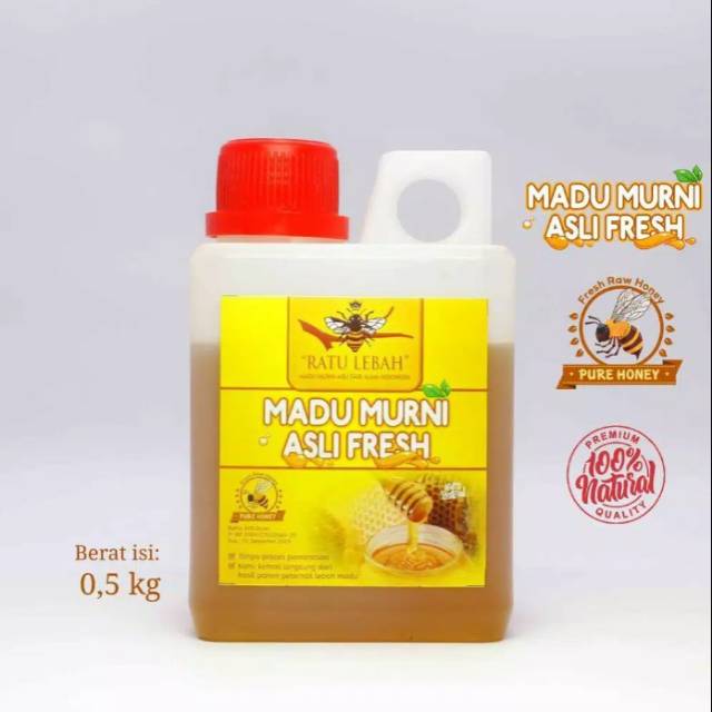 

Madu murni 100% asli fresh 0,5kg madu mentah raw honey Natural mellifera