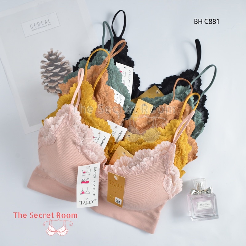 TALLY BRA BH KEMBEN BRALETTE C881 I FREE SIZE I FIT L I BAHAN RAJUT I CUP B