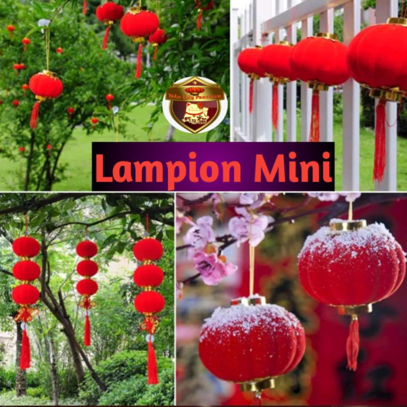 Ornamen Lampion Gantung Imlek Mini / Hiasan Pohon Imlek / Gantungan Lampion Mini