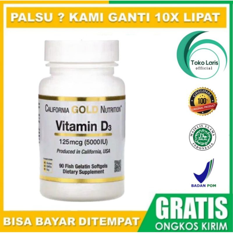 California Gold Nutrition Vitamin D3 | California Gold Nutrition Sunflower Vitamin E Gold C 90 Caps 