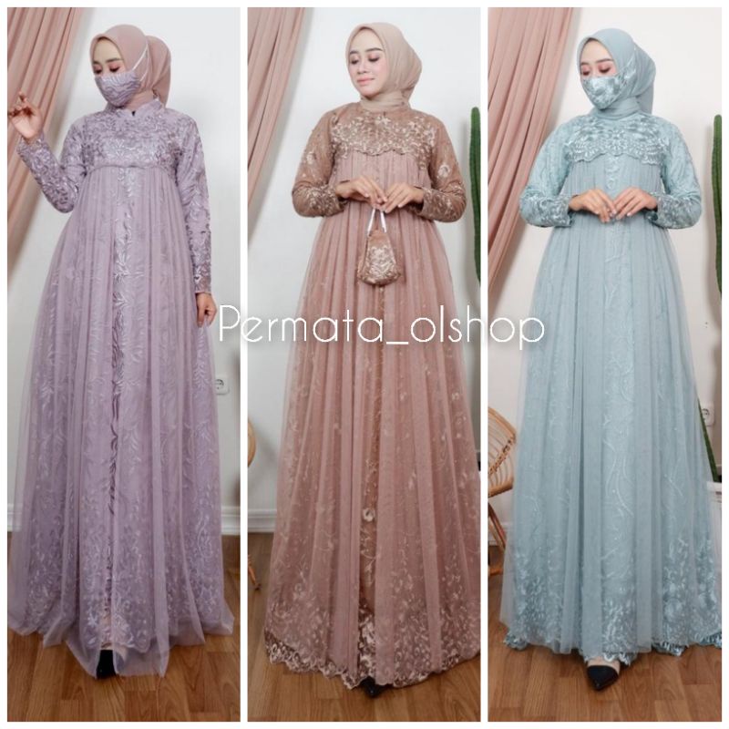 Kebaya Gamis Aulia Tutu / Gamis Pesta / Gamis Aulia Tutu / Gamis Pesta Mewah / Kebaya / Baju Gamis Pesta/ Gamis