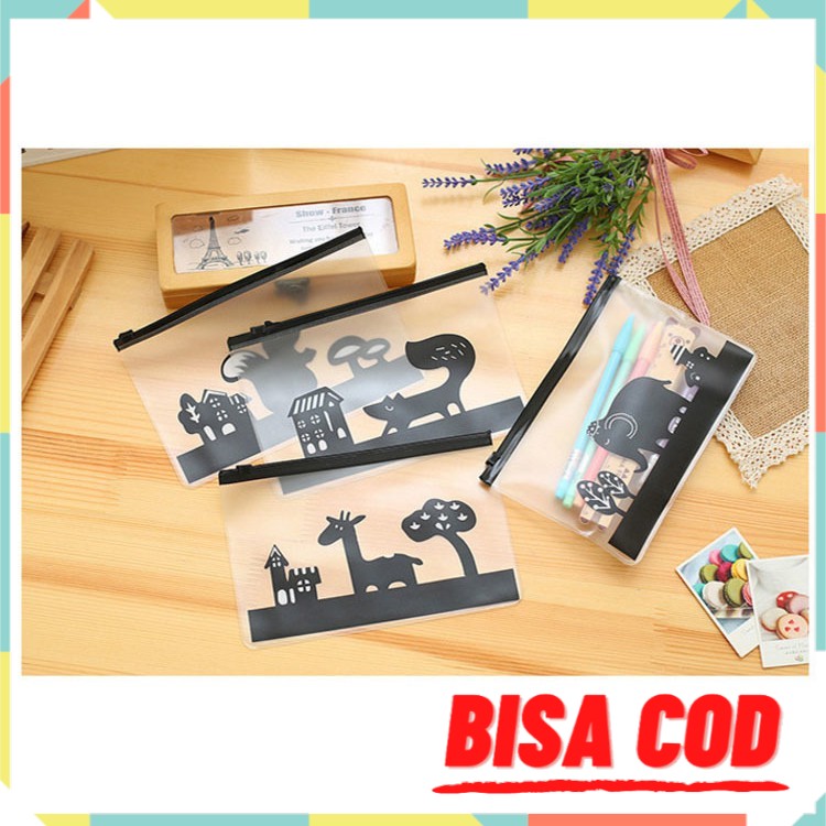 

[LW] TP0035 Tempat Pensil Cool Animal Transparan COD
