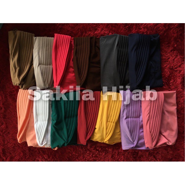 Hijab/jilbab instan ISAURA jersey (Free Pouch)