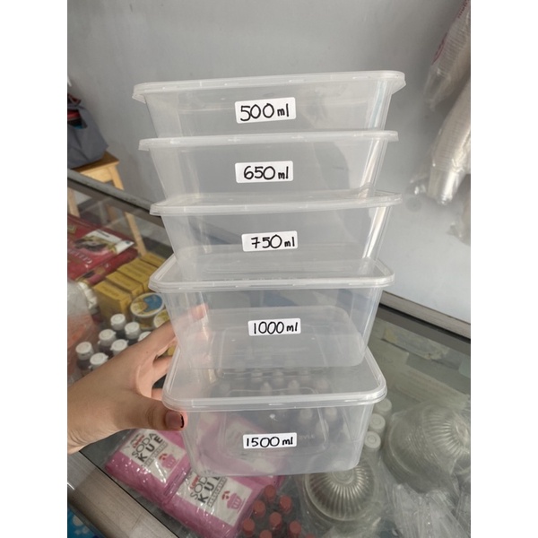 (UKURAN 1000ml) Thinwall Container | Wadah Plastik Makanan | Kotak Makanan Plastik (1 pack isi 25)