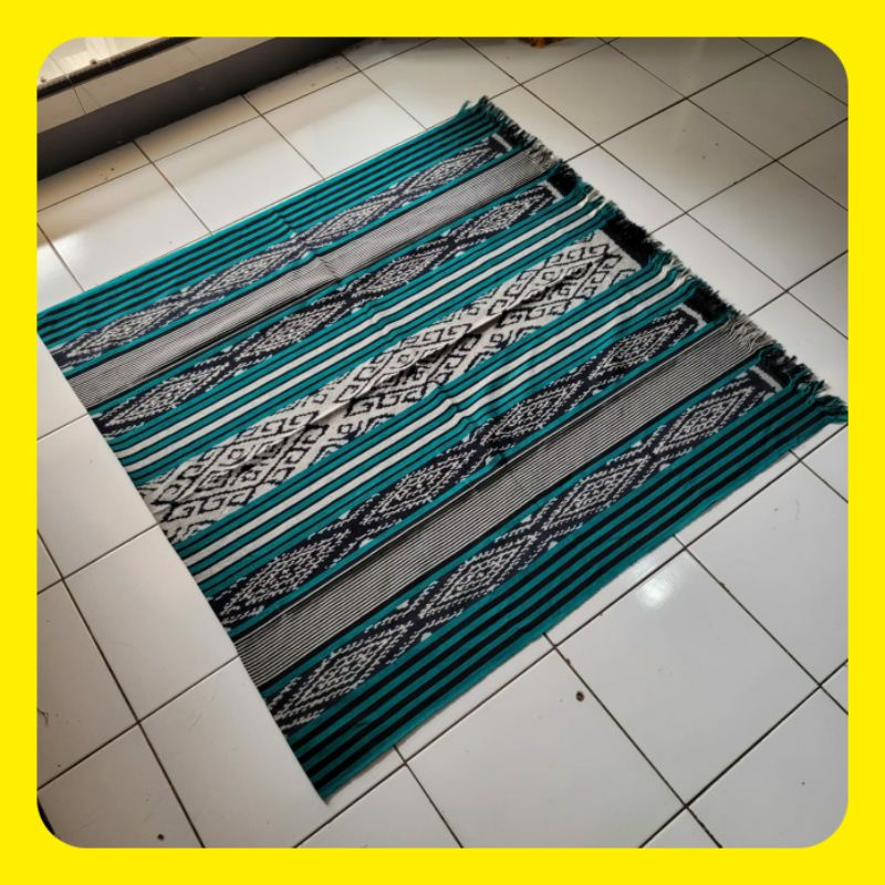 Kain Batik Tenun Asli Kain Etnik Hijau Tosca Tua mix Abu Kain Tenun Batik Jepara Etnik Indonesia Ten