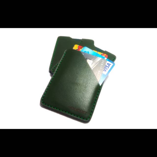 

Card Holder simpel unik kulit asli warna hijau