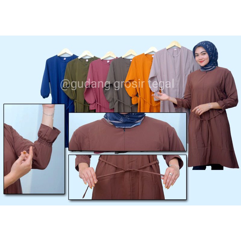 tunik sleting busui polos wanita