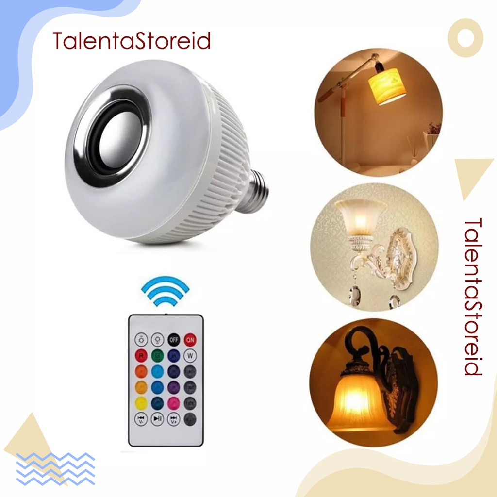 Bohlam Speaker Wireless Lampu LED Smart LED Music Light Bluetooth