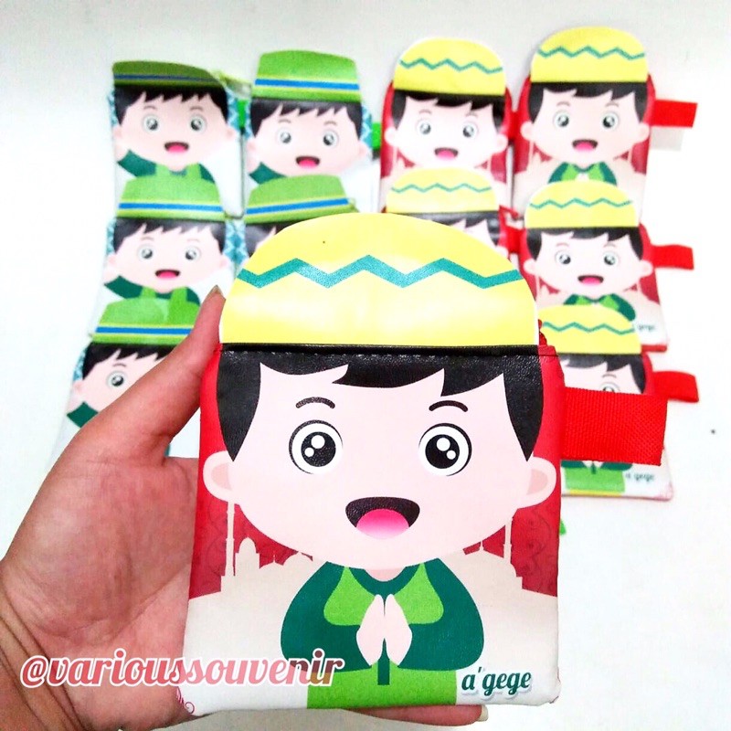 

Custom Nama Dompet Idul Fitri Lebaran 3D Kotak Amplop Fitrah THR Gambar Muslimah Muslimin