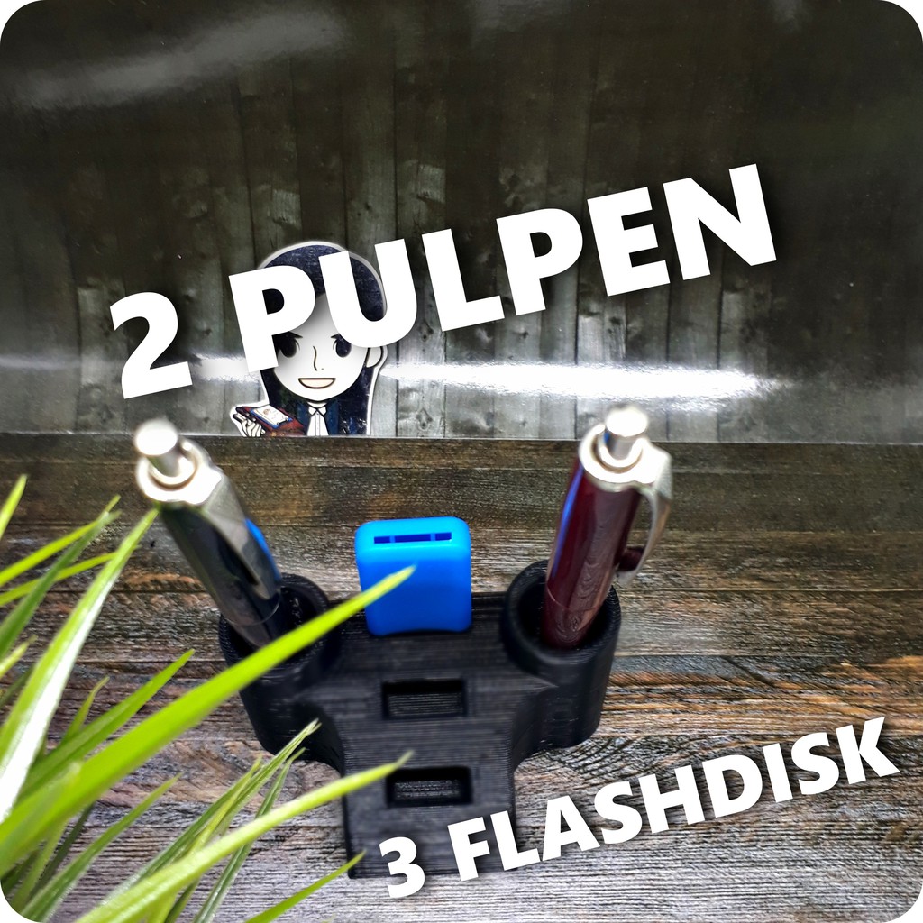 

RAK PULPEN +USB | Tempat Pulpen/ Pensil Meja Kantor