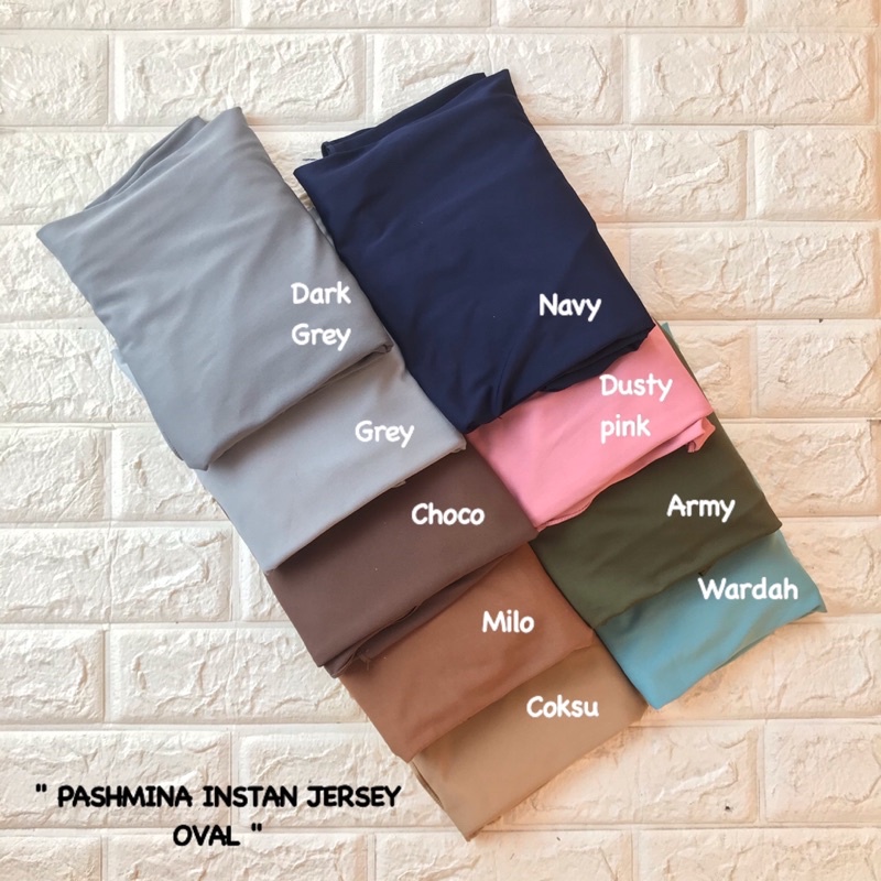 PASHMINA INSTAN JERSEY OVAL PREMIUM / PASMINA OVAL VIRAL NON PED