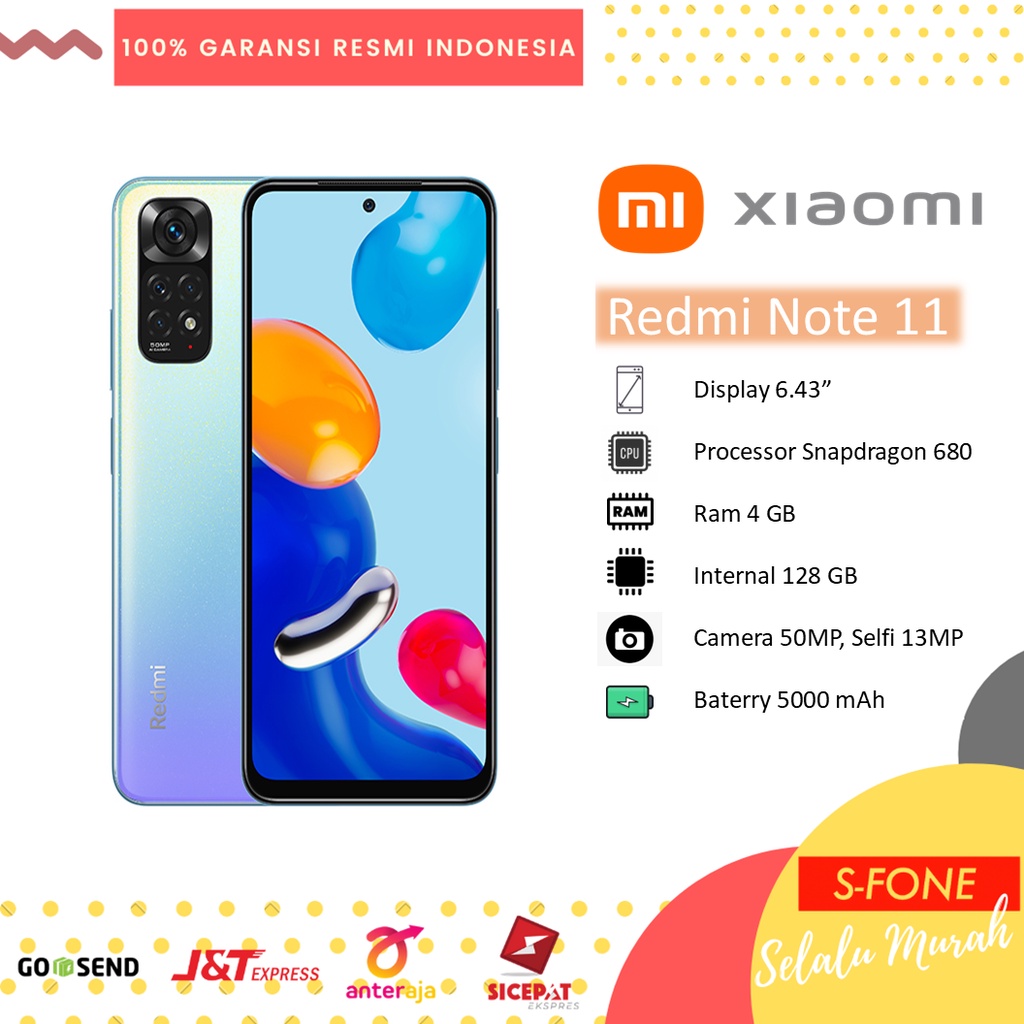 Xiaomi Redmi Note 11 4/128GB Garansi Resmi