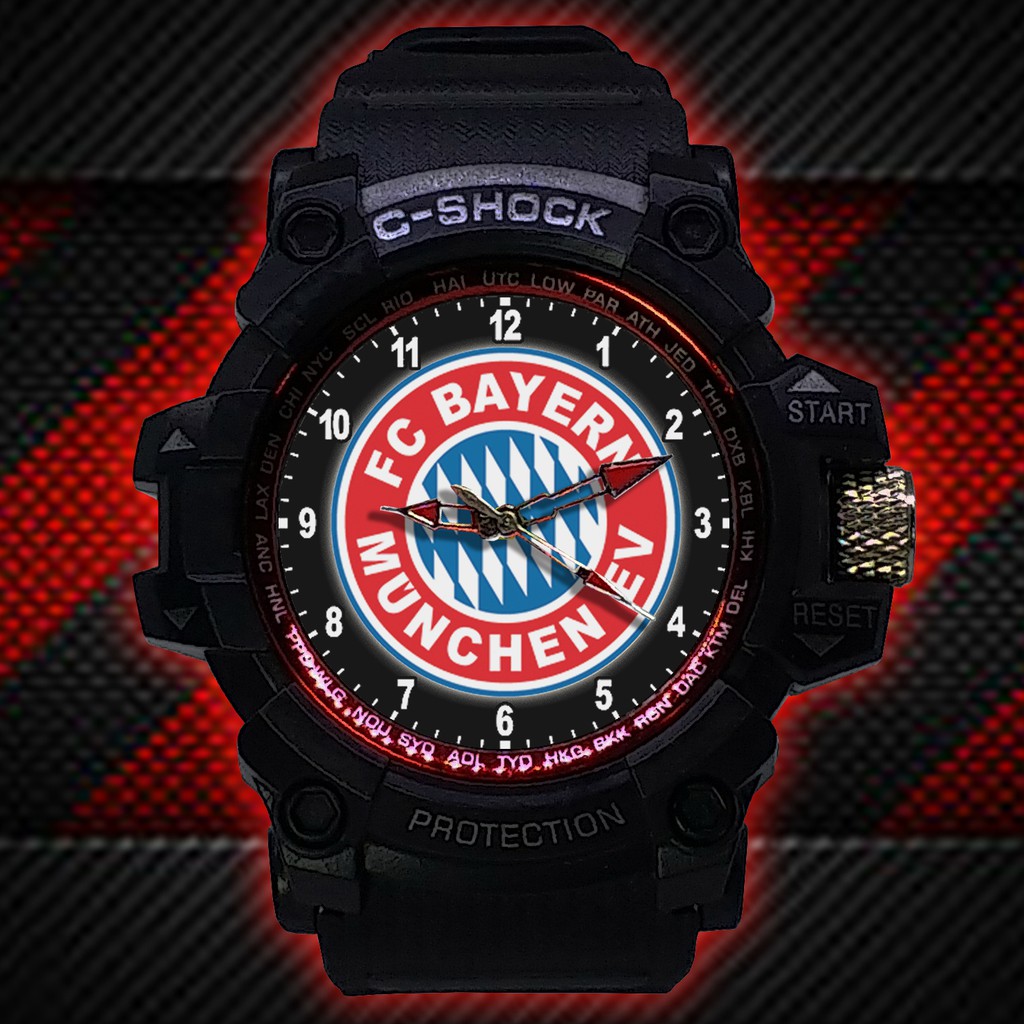 (ISTIMEWA BOSSQUE) JAM TANGAN BAYERN MUNCHEN LIST MERAH - EXCLUSIVE