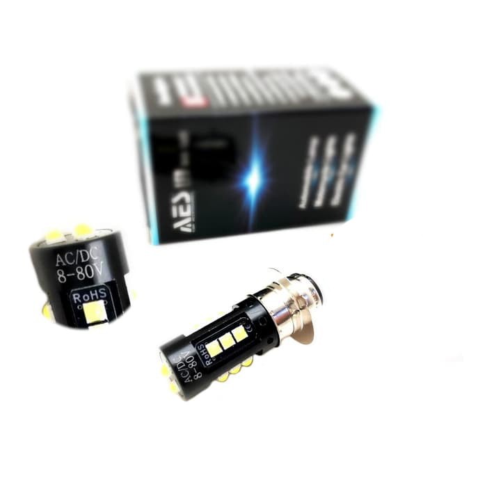 Lampu motor Led AES H6 15 Mata Matic bebek 3030-1