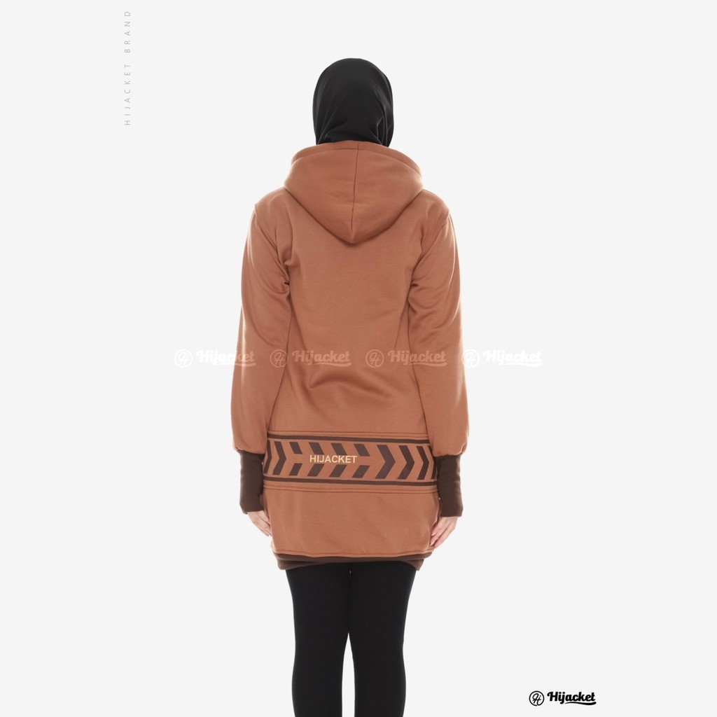 HIJACKET® ORIGINAL YUKATA BROWN JAKET WANITA JAKET MUSLIMAH HIJABER PERTAMA DI INDONESIA-1