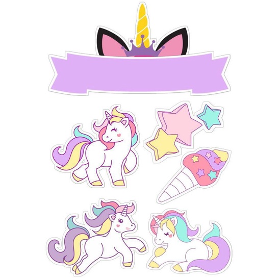 topper unicorn bisa request nama dan foto
