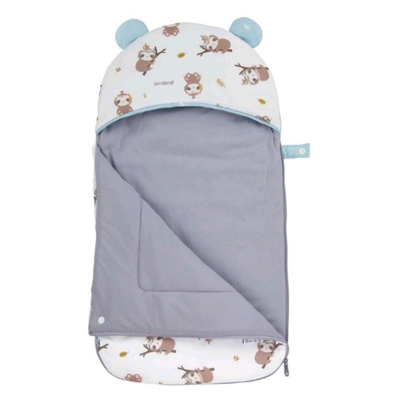 Omiland Sleeping Bag Selimut Topi Kantong Tidur Bayi Lembut &amp; Hangat Sloth Series - OB26151-2