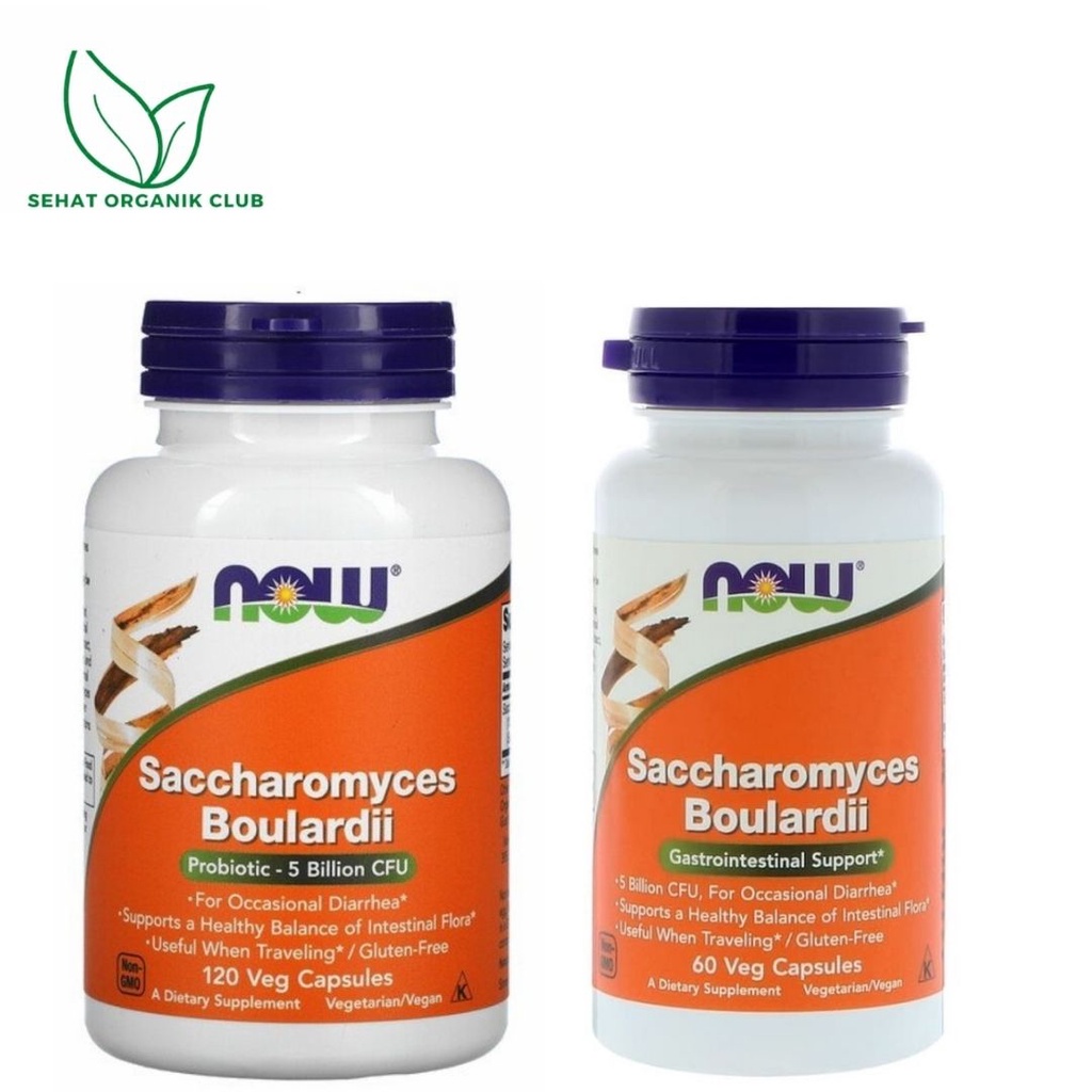 Now Foods Saccharomyces Boulardii Probiotic 60 Caps ; Now Foods Saccharomyces Boulardii 5 Billion CF