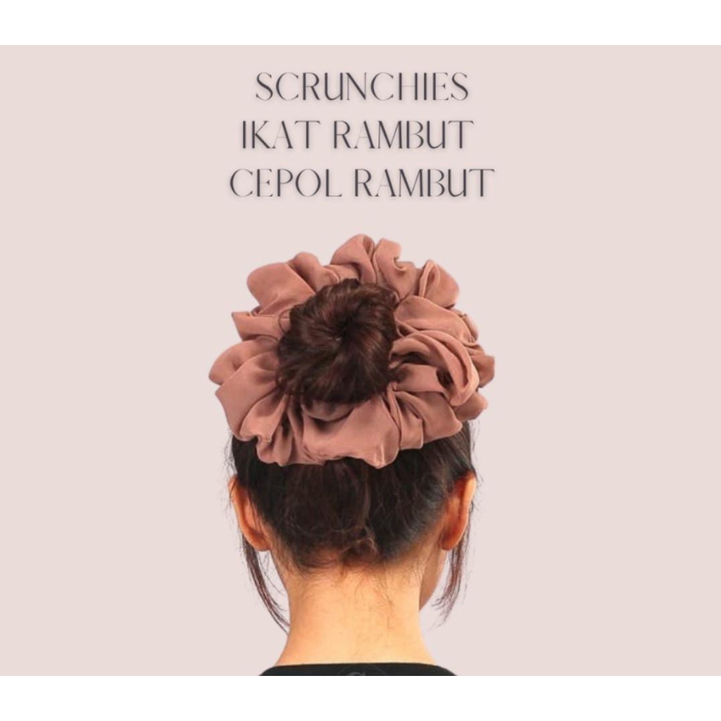 SCRUNCHIE JUMBO CEPOL HIJAB IKAT RAMBUT SCRUNCHI SCRUNCI