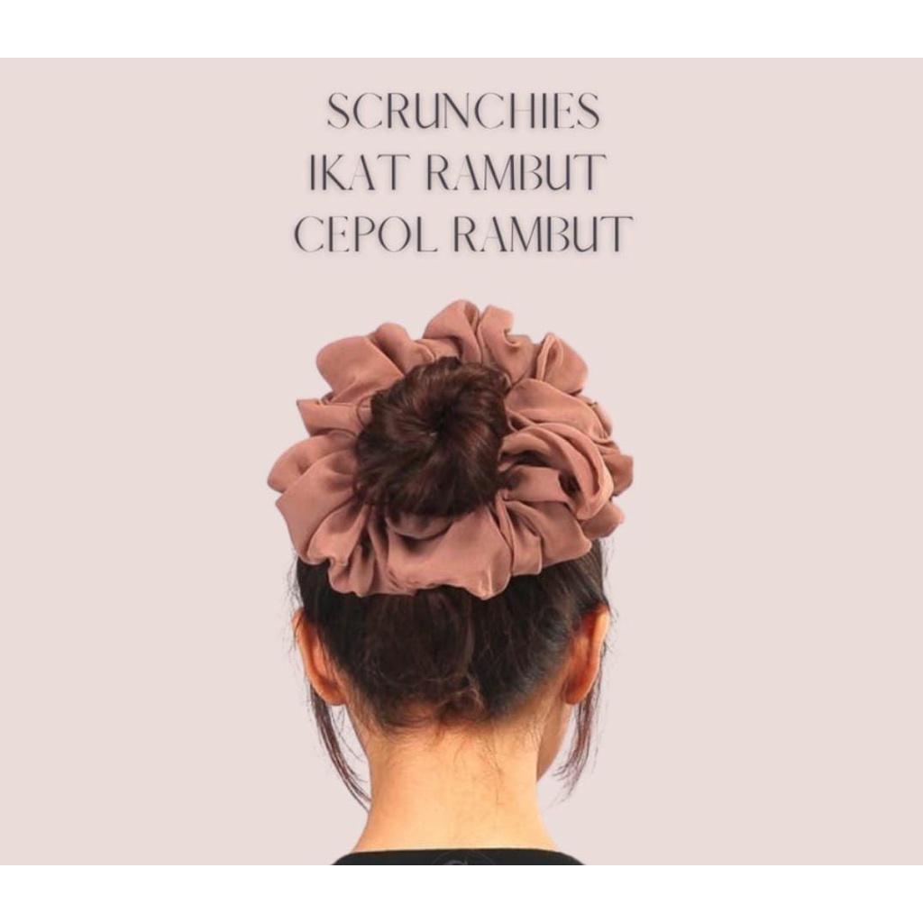 SCRUNCHIE JUMBO CEPOL HIJAB IKAT RAMBUT SCRUNCHI SCRUNCI