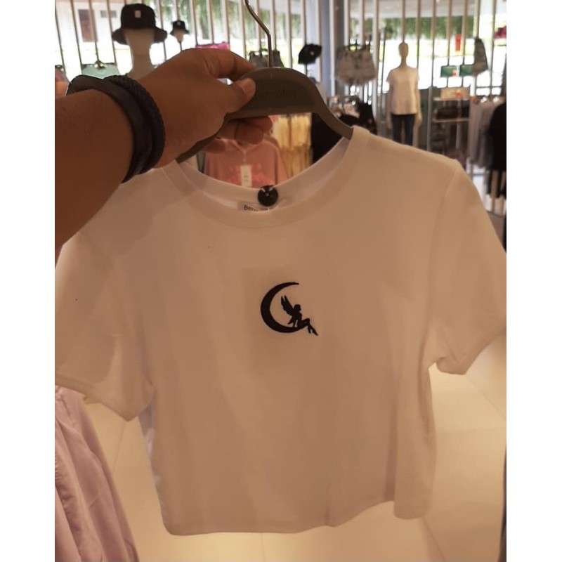 Crop Tee Bershka Women Model Terbaru