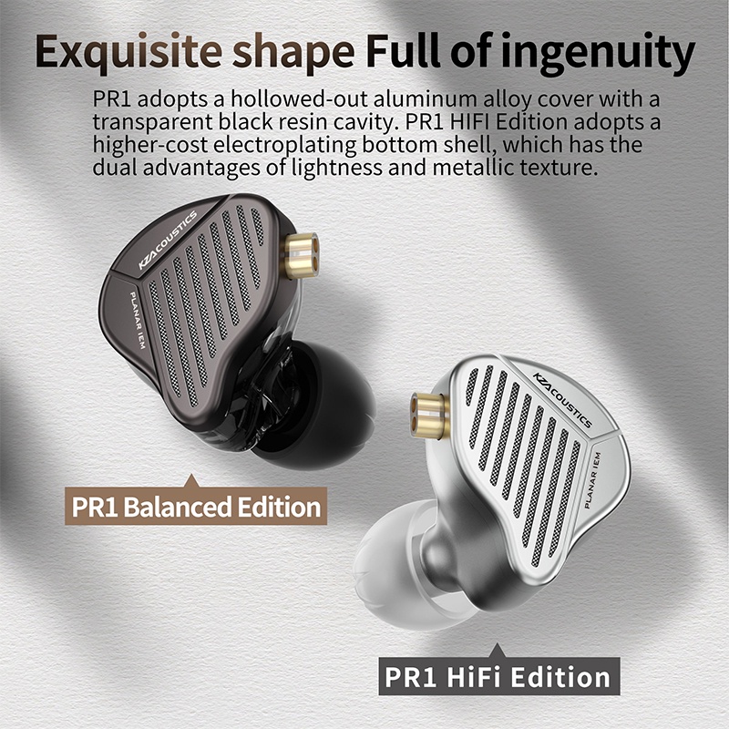 Kz PR1 Headset Earphone In-Ear Bluetooth Wireless HIFI Bass 13.2mm Untuk Olahraga / Lari / DJ