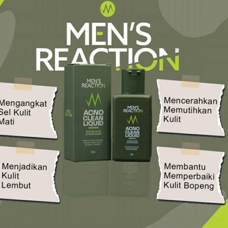 KIRIM HARI INI Sabun jerawat MENS REACTION Acno Clean Anti Bakteri Pembersih wajah (ART. 4768)