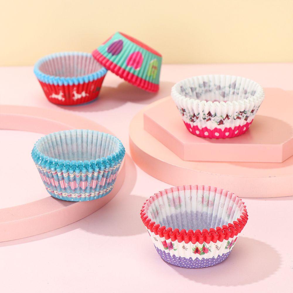 Solighter 100Pcs Pembungkus Cupcake Alat Kue Kering Rumah &amp; Dapur Liner Muffin Cases