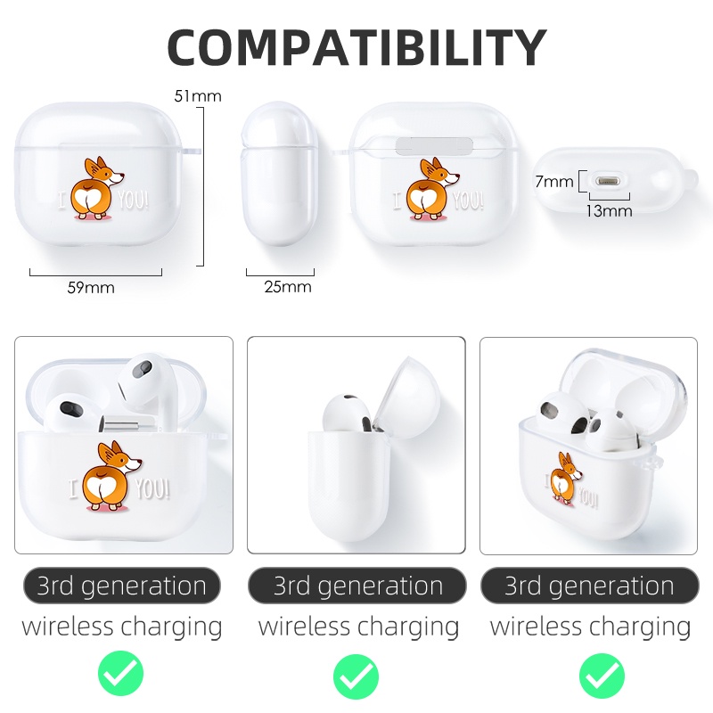 Casing Pelindung Apple AirPods 3 Wireless Bluetooth Motif Kartun Lucu