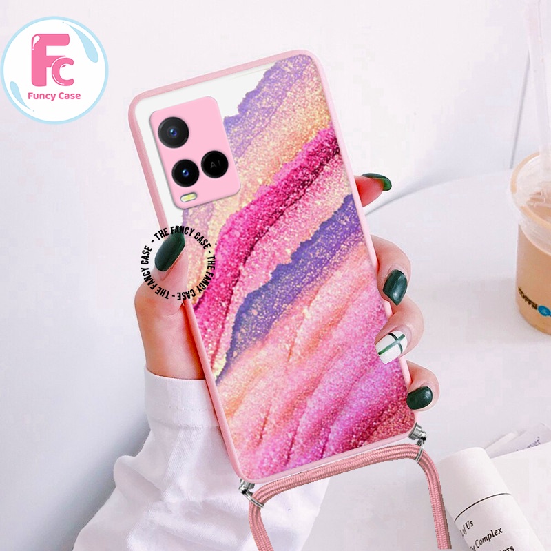 [FCK-05] Softcase Kaca Warna Pink For Vivo Y20 Y20S Y12S Y12 Y15 Y17 Y91 Y93 Y95