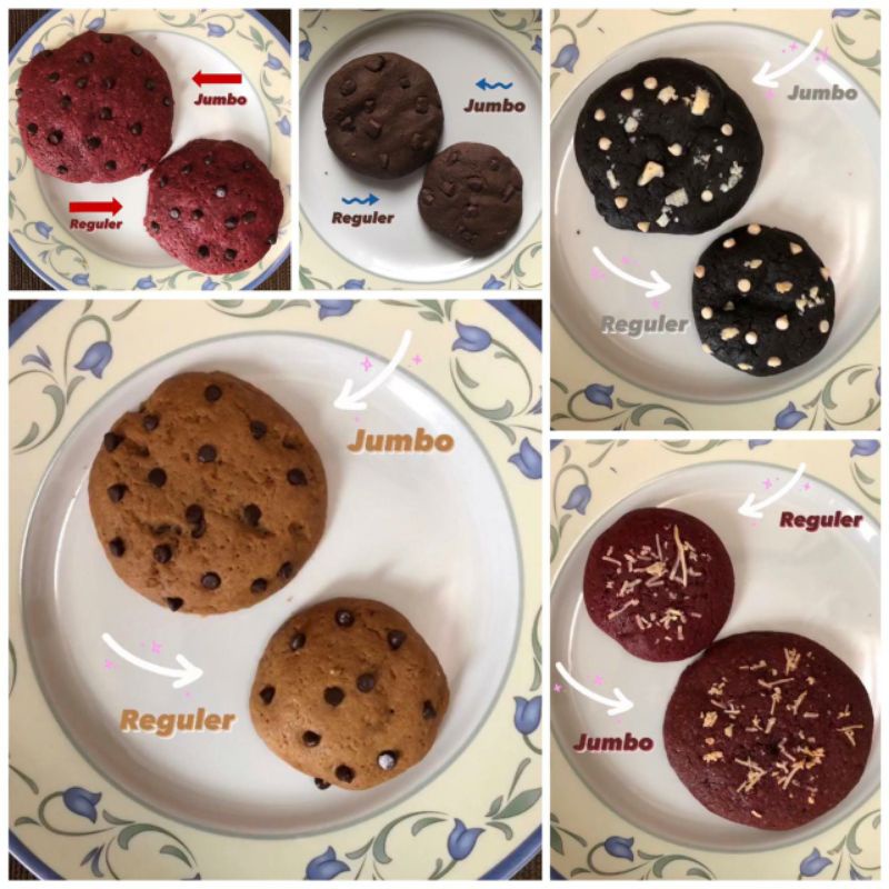 

JUMBO SOFT COOKIES (nutella, red velvet creamcheese/nutella, cookies n cream, triple dark choco)