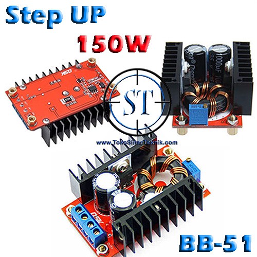 150W Boost Converter DC-DC 10-32V to 12-35V Step Up Penaik Tegangan LED HPL Mobil Motor 150 Watt  BB-51