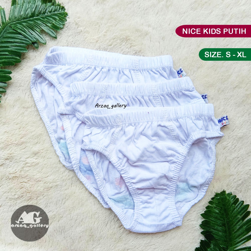 [ 3 pc ] Cd Nice Kids putih mika | cd anak laki laki | pakaian dalam anak