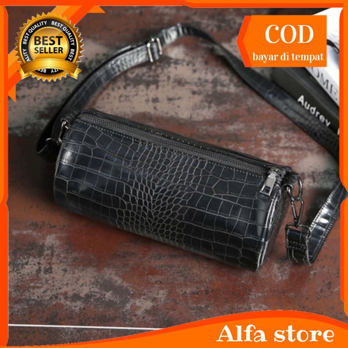 Tas Selempang Kulit Pria Roll slingbag cowok fahion import tas bahu sb30