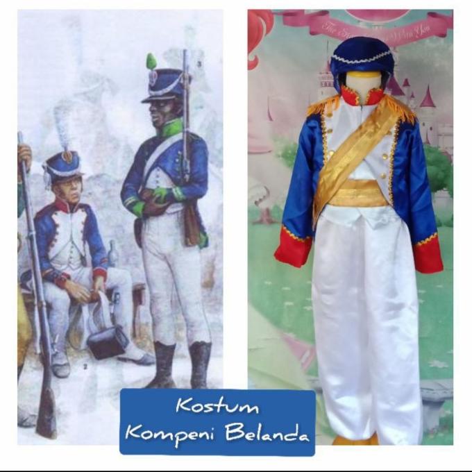 Kostum Anak Internasional Baju Adat Tradisional Negara Kompeni Belanda