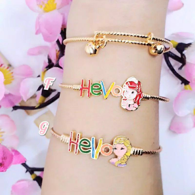 Gelang bangle anak bell fleksibel [GA-27]