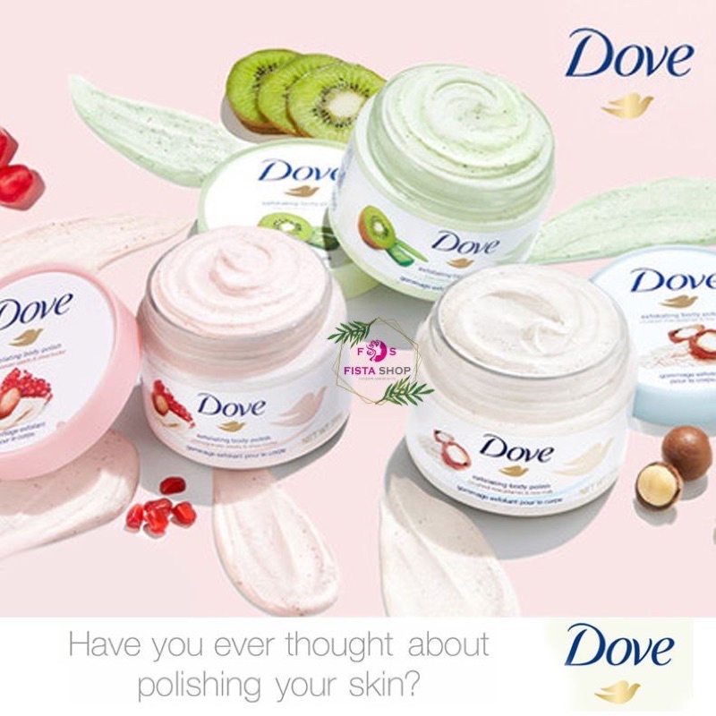 DOVE Exfoliating body polish scrub 50g &amp; 298g