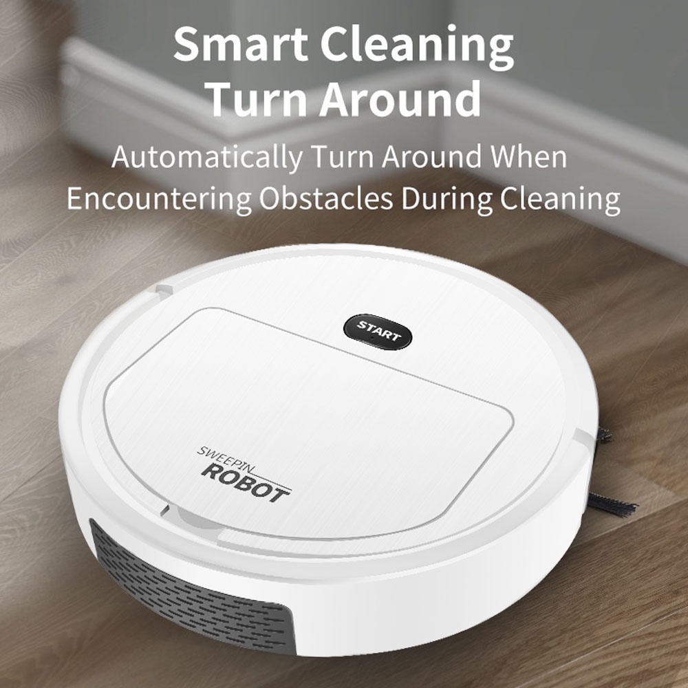 Sweeping Robot SR303 Smart Vacuum Cleanner Mesin Pembersih Rechargeable Penyedot Debu Lantai