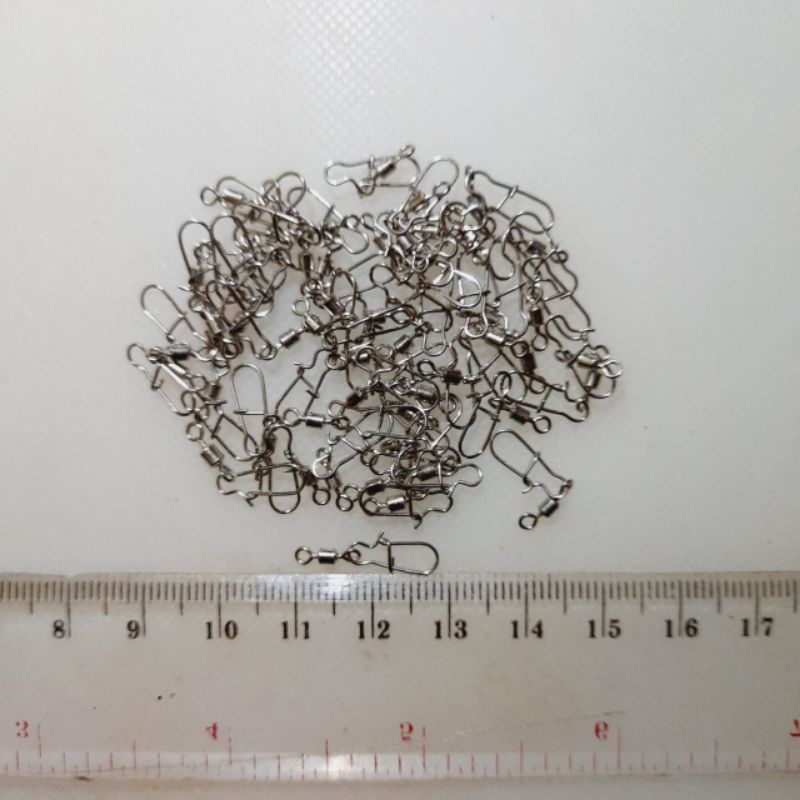 Rolling snap swivel kili kili pancing 10pcs