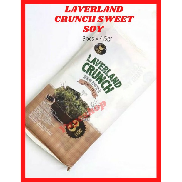 

Manjun Seaweed Laverland Crunch sweet soy 3x 4,5gr