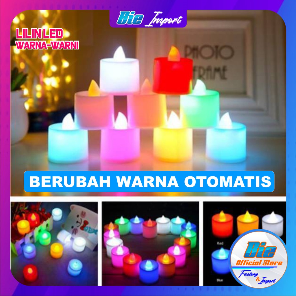 Lilin LED Candeles Warna-warni Otomatis Impor Best Seller / Lampu Lilin LED