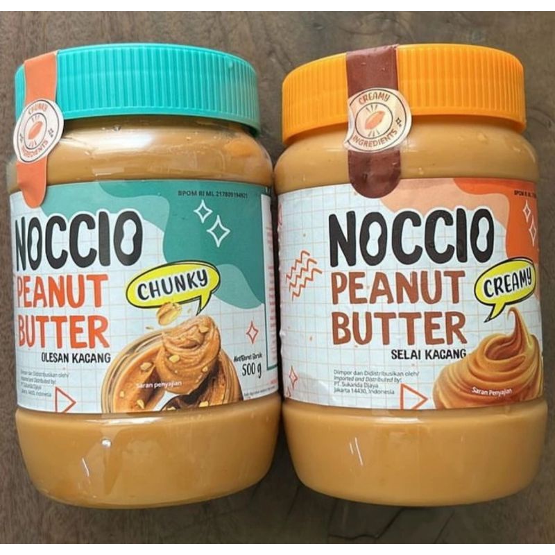 

NOCCIO Selai Peanut Butter Creamy Chunky Kacang 500gr