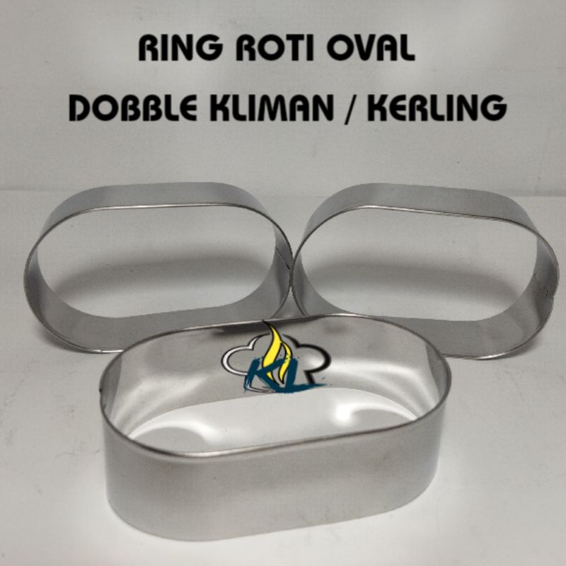 Cetakan roti oval / Ring roti / Ring roti oval 12 pcs ukuran 9x5 10x6 12x7 tinggi 3 cm